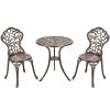 3 Pcs Cast Aluminum Bistro Set