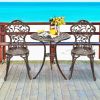 3 Pcs Cast Aluminum Bistro Set